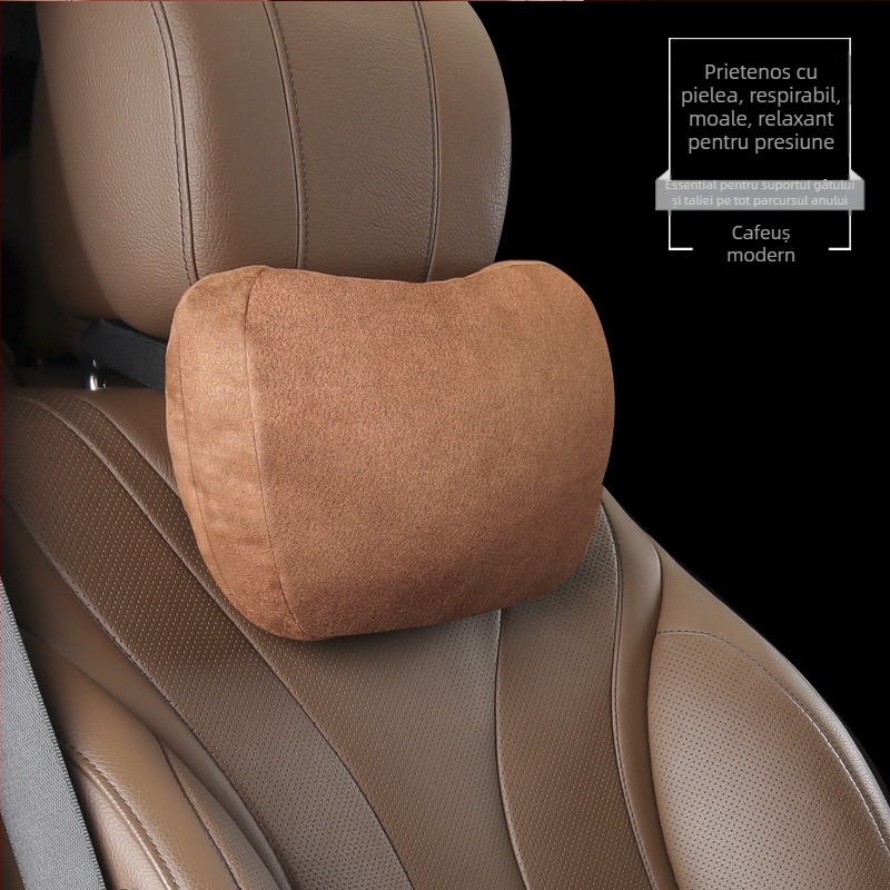 Perne pentru cap și lombar pentru mașină, umplutură DuPont Cotton, husă exterioară din bumbac 100%, model solid, rezistență la flacară 100