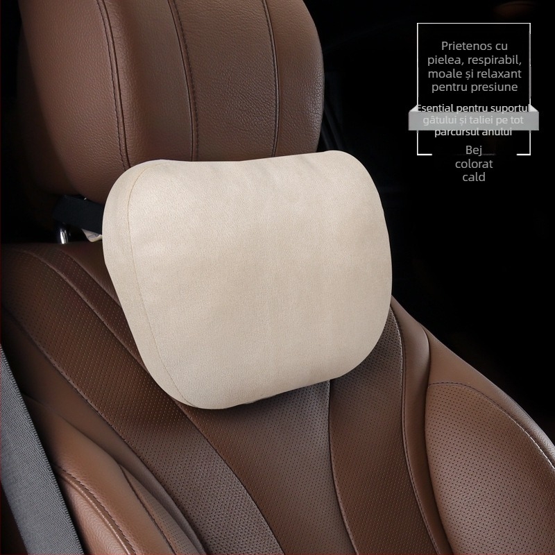 Perne pentru cap și lombar pentru mașină, umplutură DuPont Cotton, husă exterioară din bumbac 100%, model solid, rezistență la flacară 100