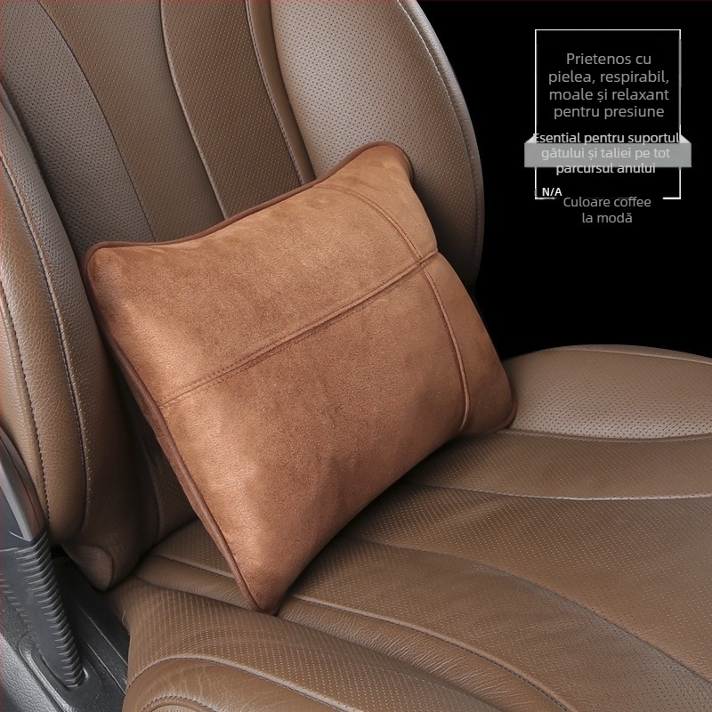 Perne pentru cap și lombar pentru mașină, umplutură DuPont Cotton, husă exterioară din bumbac 100%, model solid, rezistență la flacară 100