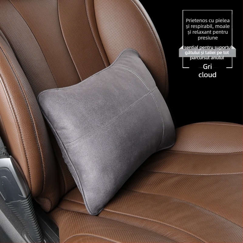 Perne pentru cap și lombar pentru mașină, umplutură DuPont Cotton, husă exterioară din bumbac 100%, model solid, rezistență la flacară 100