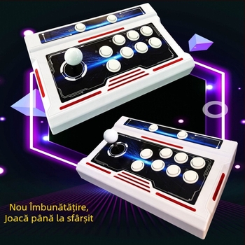 Consolă de jocuri nostalgică pentru televizor pentru doi jucători, cu software original, 16GB memorie, controlere cablate și fără fir, model SST01