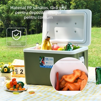 Cutie izolată portabilă pentru mașină și activități în aer liber — păstrarea alimentelor, material PP, lansare primăvară 2024