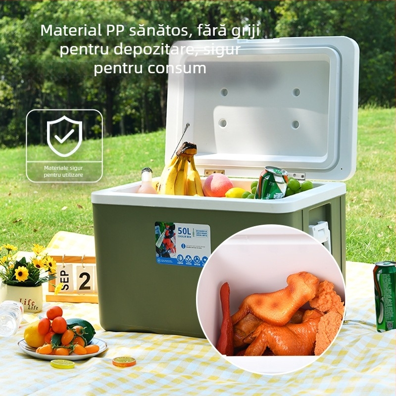 Cutie izolată portabilă pentru mașină și activități în aer liber — păstrarea alimentelor, material PP, lansare primăvară 2024
