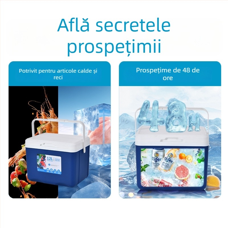 Cutie izolată portabilă pentru mașină și activități în aer liber — păstrarea alimentelor, material PP, lansare primăvară 2024