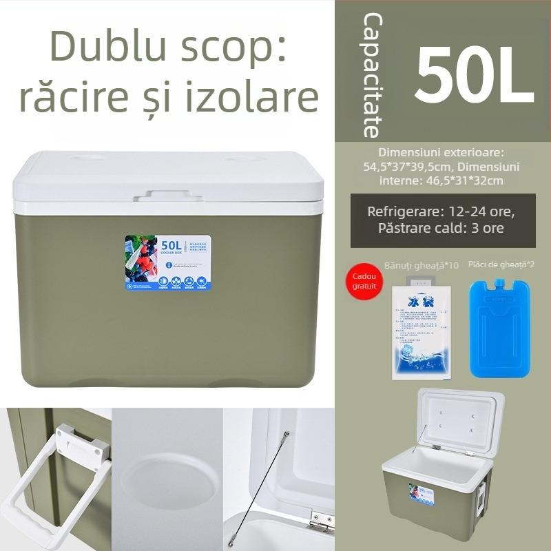 Cutie izolată portabilă pentru mașină și activități în aer liber — păstrarea alimentelor, material PP, lansare primăvară 2024