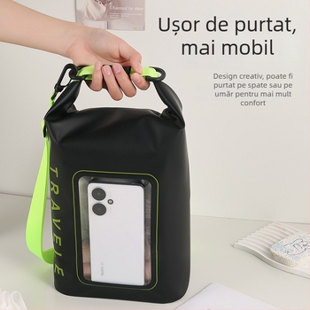Geantă impermeabilă de exterior, crossbody – material plasă PVC, căptușeală EVA, unisex
