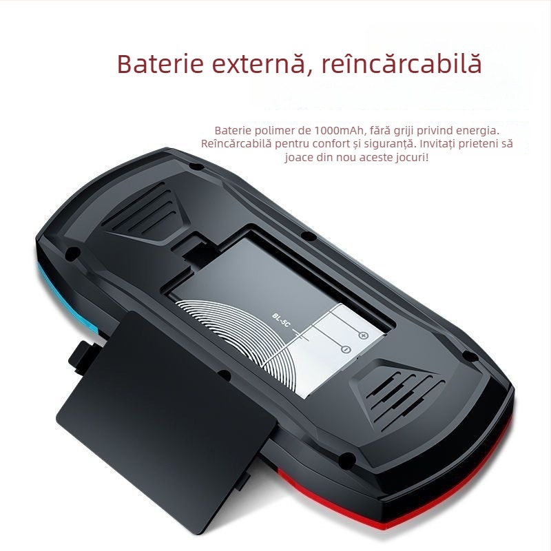 Consolă portabilă retro pentru doi jucători — RPG, interfață USB, ieșire AV, conectare prin cablu, stil nostalgic