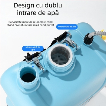 Sprayer purtat pe umăr, 20 L, HDPE, reîncărcabil, pentru pesticide, dezinfectare și atomizare