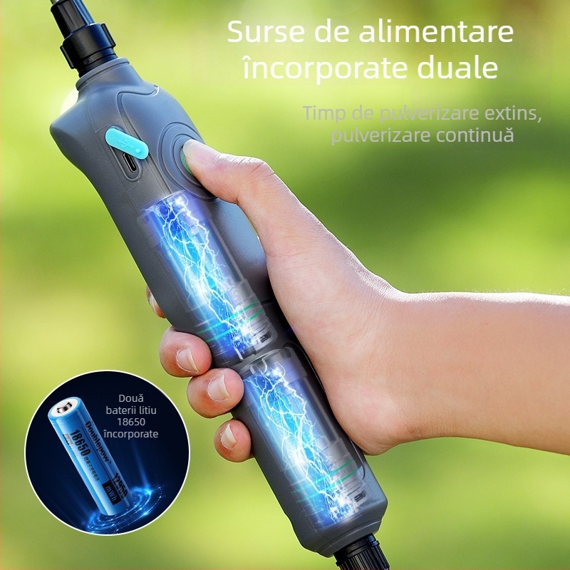 Sprayer purtat pe umăr, 20 L, HDPE, reîncărcabil, pentru pesticide, dezinfectare și atomizare