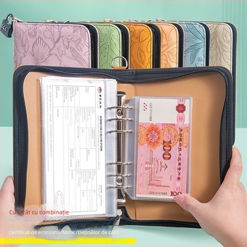Organizator pentru carnet de bancnote și numerar — model relief, material PU, seria Relief, Tongyi Culture