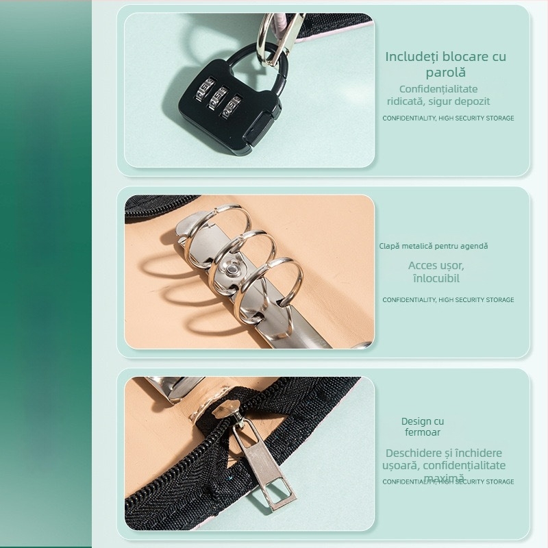 Organizator pentru carnet de bancnote și numerar — model relief, material PU, seria Relief, Tongyi Culture