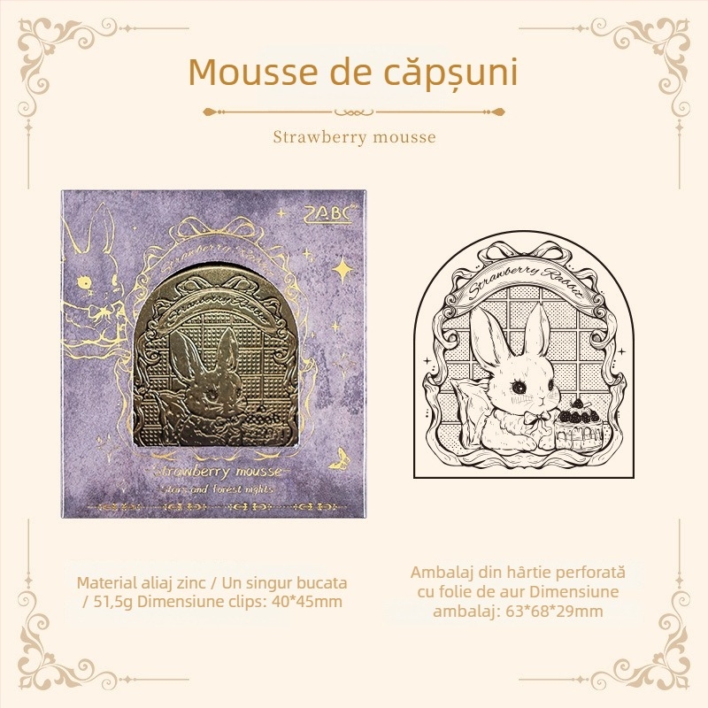 Joyful clips metalice pentru agendă de mână, cu motiv vintage cer înstelat și noapte în pădure