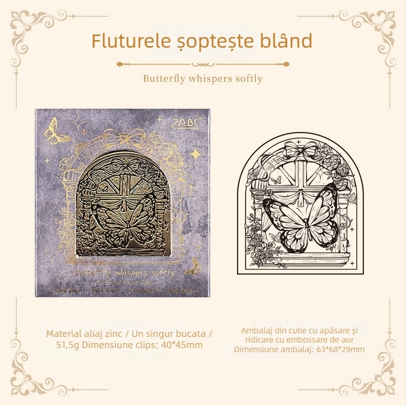 Joyful clips metalice pentru agendă de mână, cu motiv vintage cer înstelat și noapte în pădure