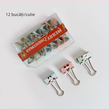 Ou Rabbit mapă metalică pentru notițe – serie Crăciun și Anul Nou, set clipuri Swallowtail și Phoenix Tail