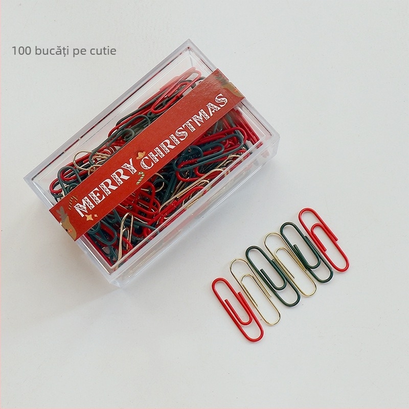 Ou Rabbit mapă metalică pentru notițe – serie Crăciun și Anul Nou, set clipuri Swallowtail și Phoenix Tail