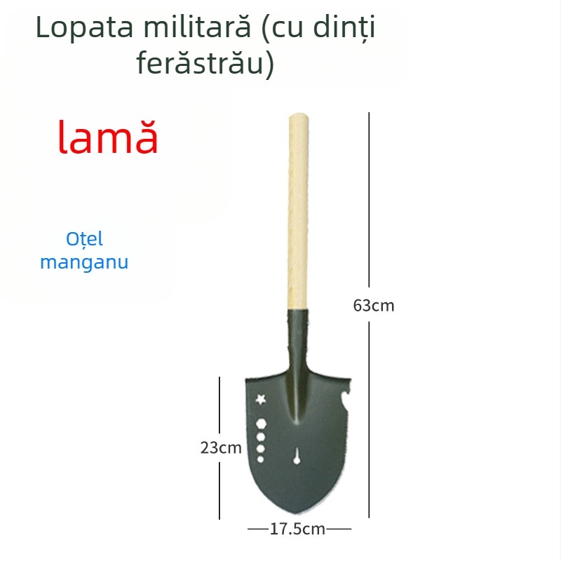 Lopată de grădină Xiangyu – oțel manganos tratat termic, afânare a solului pentru plantarea legumelor
