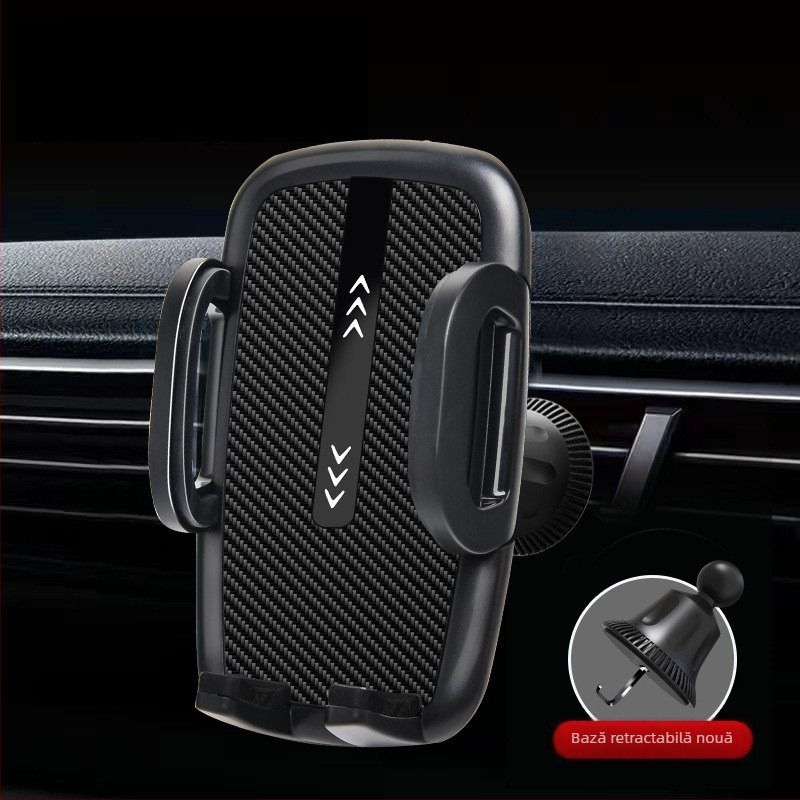 Suport pentru telefon auto pentru bord, montaj cu ventuză, stil minimalist, universal, rotire de 360° (fără baterie; montaj cu ventuză; rotire 360°; universal; minimalist)