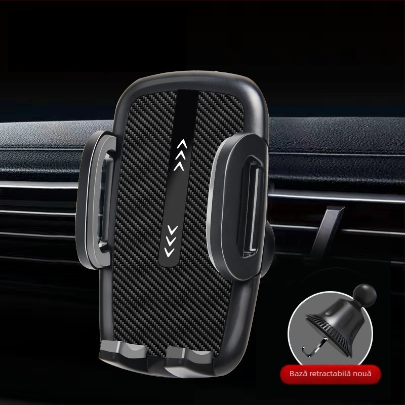 Suport pentru telefon auto pentru bord, montaj cu ventuză, stil minimalist, universal, rotire de 360° (fără baterie; montaj cu ventuză; rotire 360°; universal; minimalist)