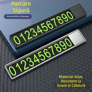 Placă metalică pentru parcare temporară a mașinii, cu imprimare de logo, personalizabilă, ornament cadou, disponibilă etichetă privată