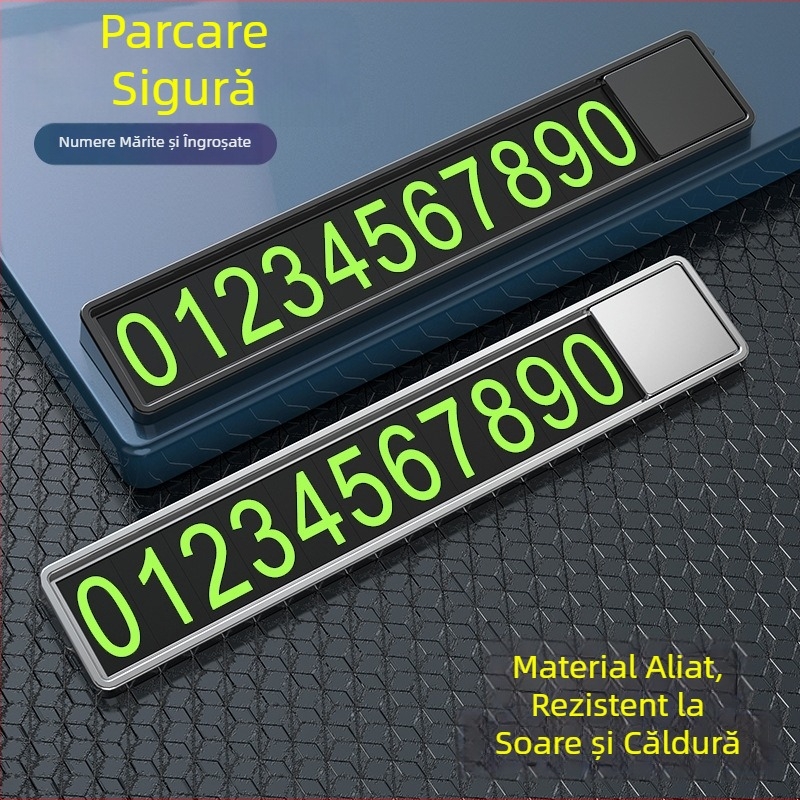 Placă metalică pentru parcare temporară a mașinii, cu imprimare de logo, personalizabilă, ornament cadou, disponibilă etichetă privată