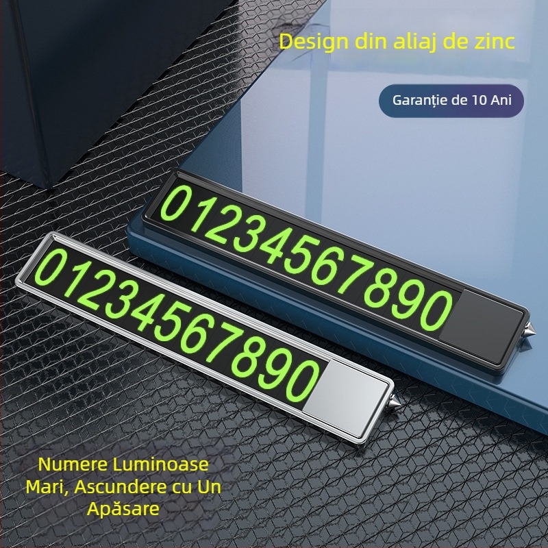 Placă metalică pentru parcare temporară a mașinii, cu imprimare de logo, personalizabilă, ornament cadou, disponibilă etichetă privată
