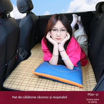 Saltea auto pliabilă neinflabilă pentru bancheta din spate – odihnă în călătorie, potrivire generală, capacitate de încărcare maximă 600 kg