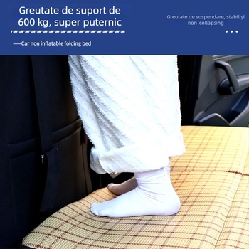 Saltea auto pliabilă neinflabilă pentru bancheta din spate – odihnă în călătorie, potrivire generală, capacitate de încărcare maximă 600 kg