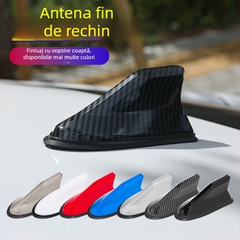 Antena auto în formă de aripă de rechin, corp ABS, MT1202, compatibilitate universală, antenă decorativă pentru semnal FM/AM