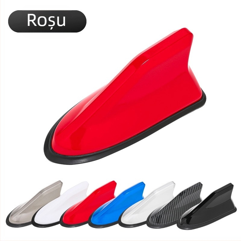 Antena auto în formă de aripă de rechin, corp ABS, MT1202, compatibilitate universală, antenă decorativă pentru semnal FM/AM