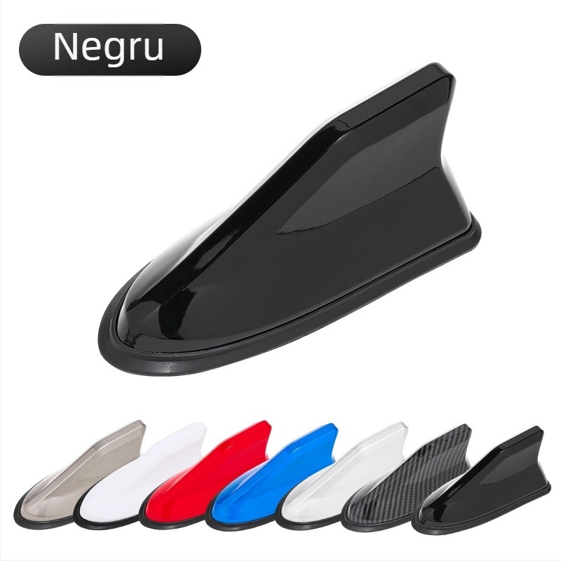 Antena auto în formă de aripă de rechin, corp ABS, MT1202, compatibilitate universală, antenă decorativă pentru semnal FM/AM