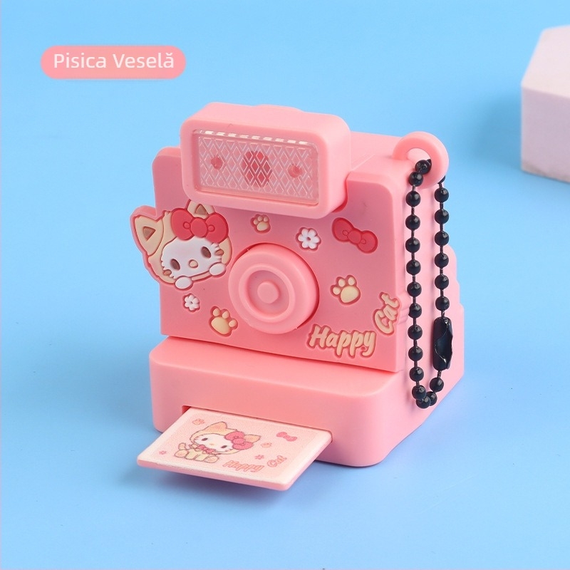 Jucărie-cameră cu iluminare și sunet, pandantiv pentru chei și ornament pentru ghiozdan, din plastic, pentru copii 4–6 ani