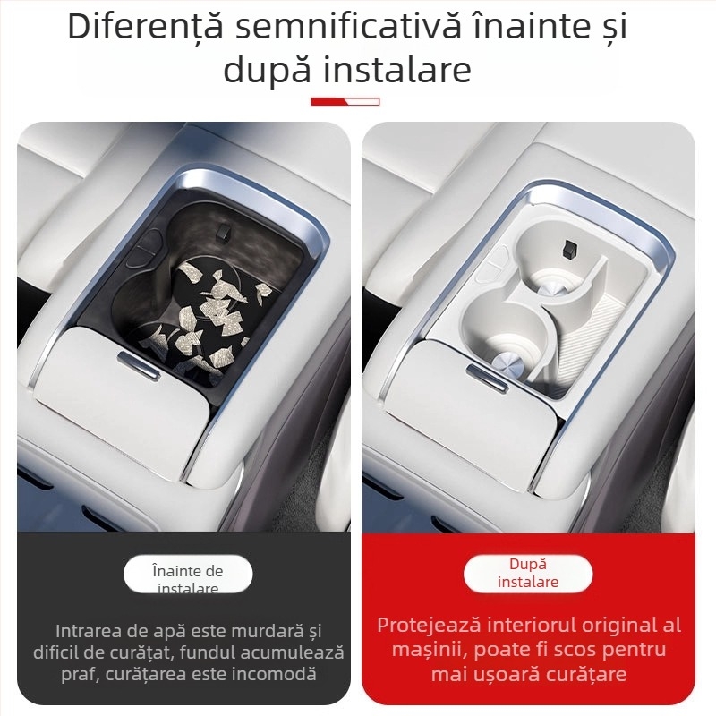 Suport din silicon pentru pahare în consola centrală cu încărcare wireless – Model Accumulate 7x – Brand Easy to be beautiful