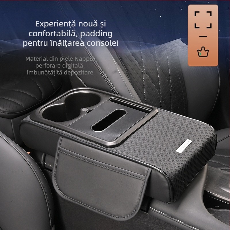 Padă de extindere pentru cotiera auto – Piele, Brand: +, Modele universale