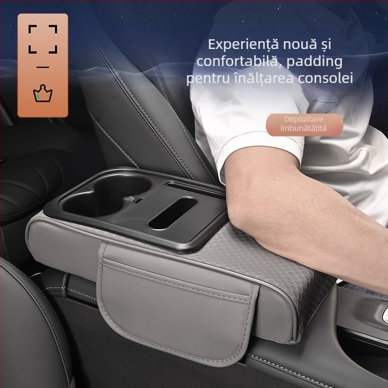 Padă de extindere pentru cotiera auto – Piele, Brand: +, Modele universale