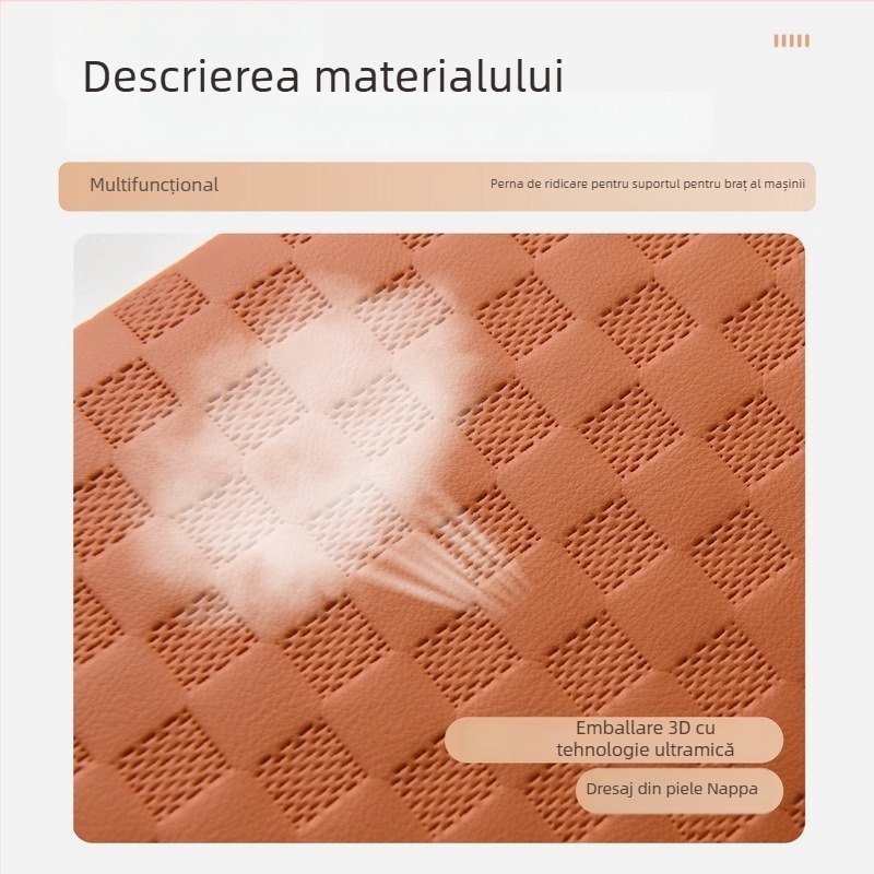 Cutie pentru cotieră auto cu deschidere dublă și capac din piele pentru depozitare (Material: Piele; Modele compatibile: Universale; Brand: Special; Brand privat autorizat: Da)