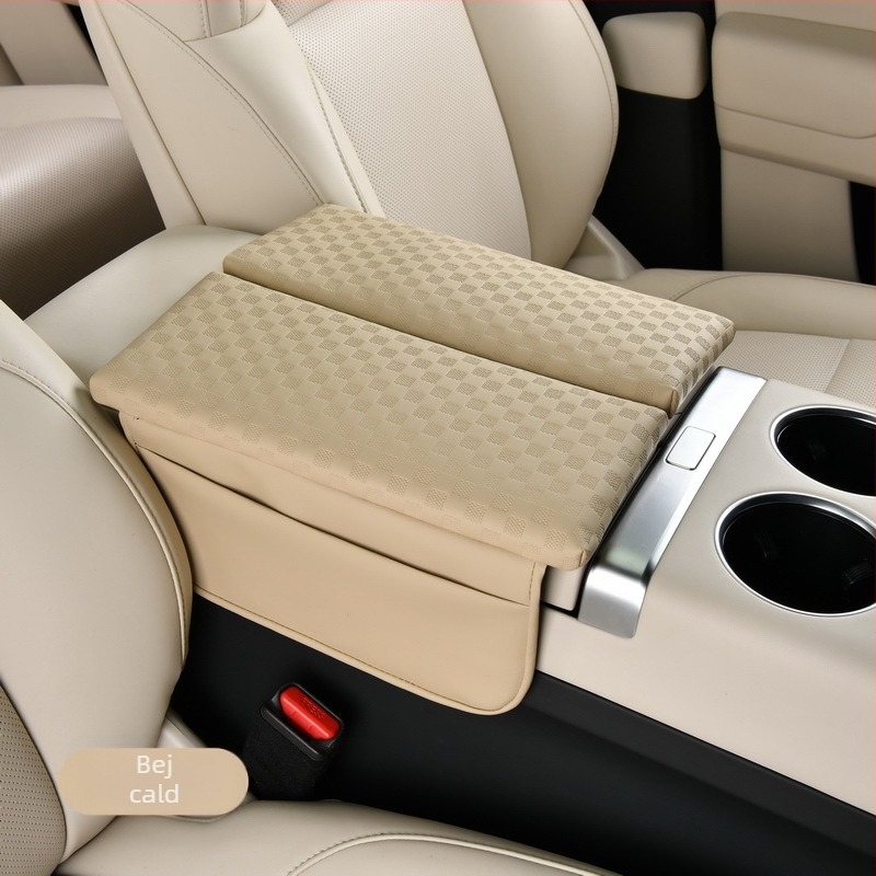 Cutie pentru cotieră auto cu deschidere dublă și capac din piele pentru depozitare (Material: Piele; Modele compatibile: Universale; Brand: Special; Brand privat autorizat: Da)