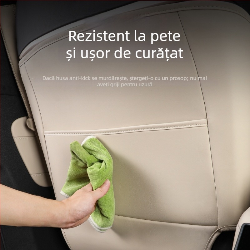 Pad de protecție pentru spatele banchetei Nio — piele Nappa, umplutură din lână de oaie, protecție a tetierei, logo personalizabil al mărcii mașinii