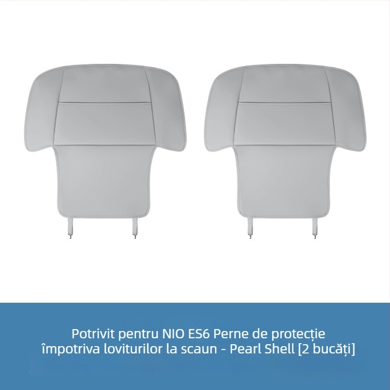 Pad de protecție pentru spatele banchetei Nio — piele Nappa, umplutură din lână de oaie, protecție a tetierei, logo personalizabil al mărcii mașinii