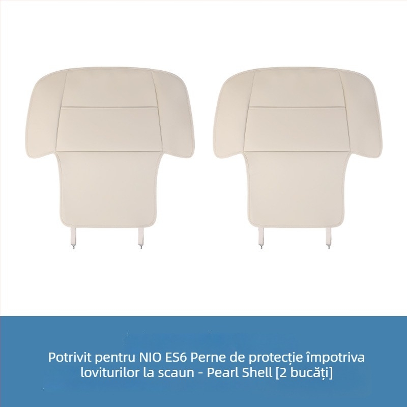 Pad de protecție pentru spatele banchetei Nio — piele Nappa, umplutură din lână de oaie, protecție a tetierei, logo personalizabil al mărcii mașinii