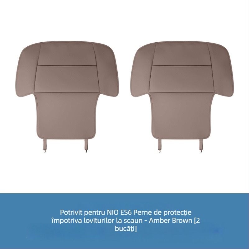 Pad de protecție pentru spatele banchetei Nio — piele Nappa, umplutură din lână de oaie, protecție a tetierei, logo personalizabil al mărcii mașinii