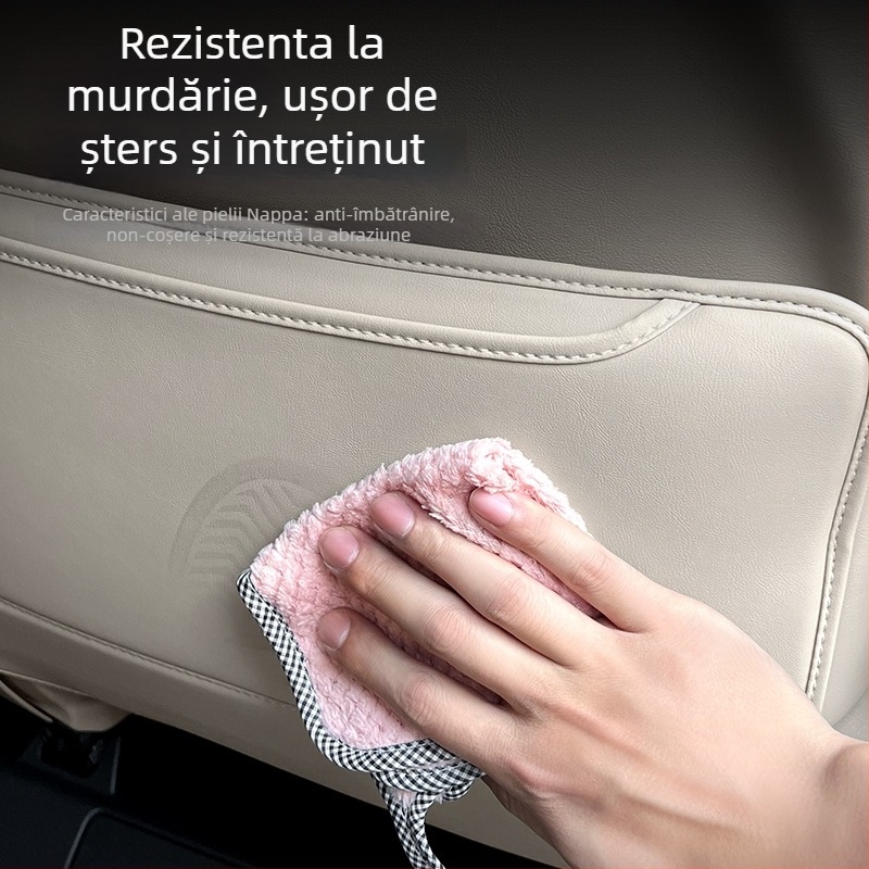 Protecție din piele pentru spatele scaunului auto, anti-zgârieturi; compatibil cu Alphard și Vellfire seria 40.