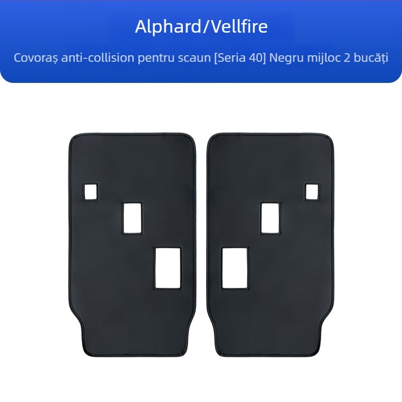 Protecție din piele pentru spatele scaunului auto, anti-zgârieturi; compatibil cu Alphard și Vellfire seria 40.