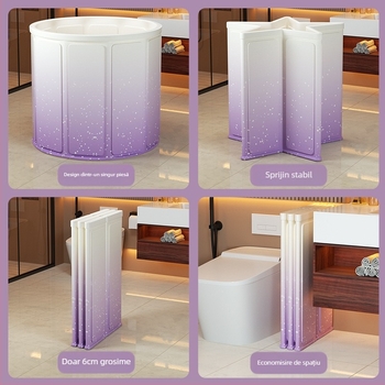 Găleată de baie pliabilă pentru aburire și înmuiere – fără instalare, PVC ecologic