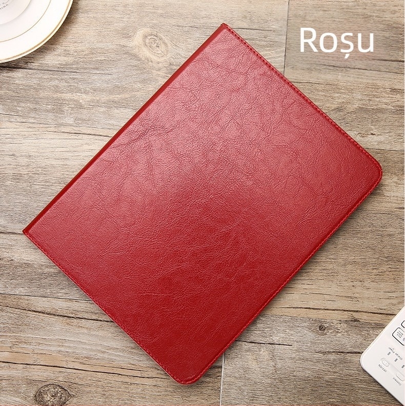 Husă din piele naturală pentru iPad Air 4, iPad Pro 11/12.9 și iPad mini 6 – funcție Sleep/Wake, rezistentă la șocuri, suport încorporat, disipare a căldurii, anti-uzură, anti-amprente; confecționată prin presare la cald