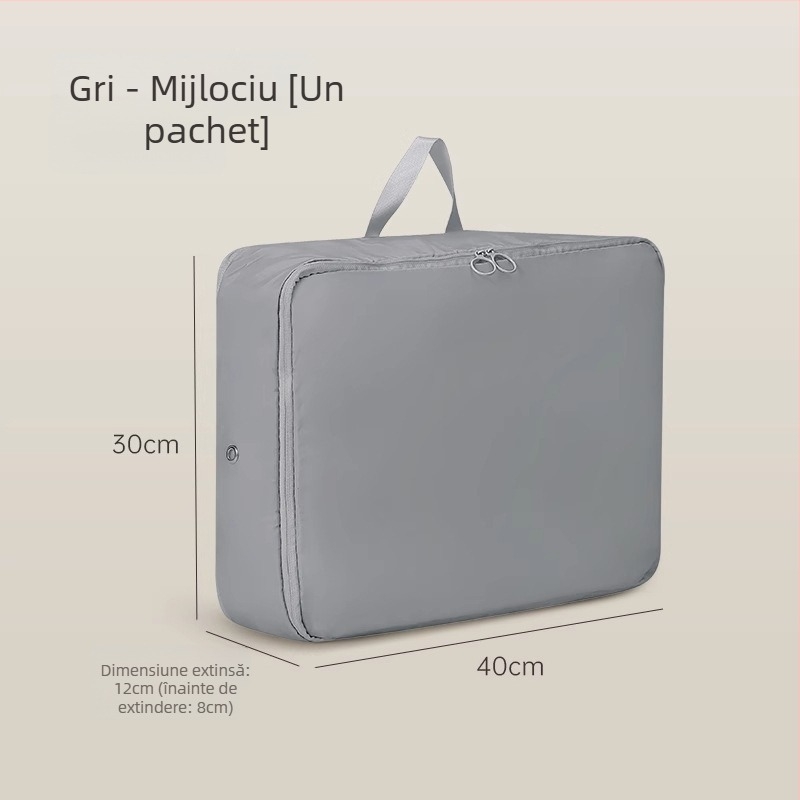 Geantă de depozitare pentru pătură, Geantă de comprimare vizuală, formă cub, material satin, organizator de haine multifuncțional