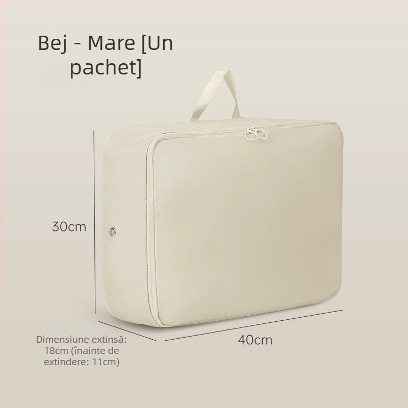Geantă de depozitare pentru pătură, Geantă de comprimare vizuală, formă cub, material satin, organizator de haine multifuncțional