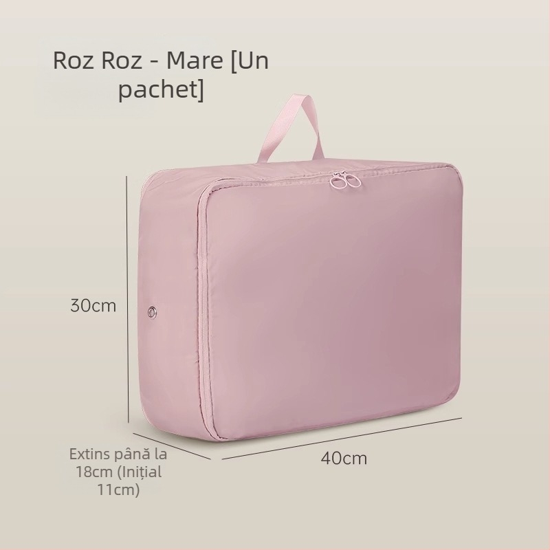 Geantă de depozitare pentru pătură, Geantă de comprimare vizuală, formă cub, material satin, organizator de haine multifuncțional