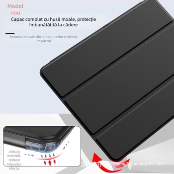 Carcasă din silicon pentru Apple iPad: compatibilă cu iPad Mini 7, iPad Pro 11, iPad Air 4 și iPad 10-a generație; funcție de somn suportată; protecție la șocuri, disipare a căldurii, închidere magnetică, anti-amprente