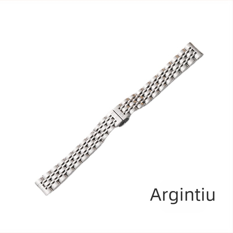 Brățară Apple Watch din oțel inoxidabil cu închidere fluture, verigi cu șapte legături, stil subțire