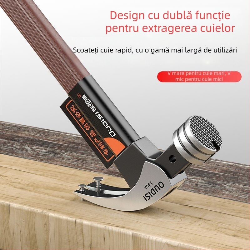 Ciocan cu mâner izolat pentru electricieni, cu cap din oțel cu carbon înalt, industrial-grade, pentru îndepărtarea cuiurilor și tâmplărie